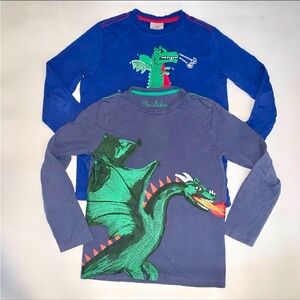 Boys dragon shirts t-shirts lot Mini Boden super stitch Hanna Andersson 140 9 10